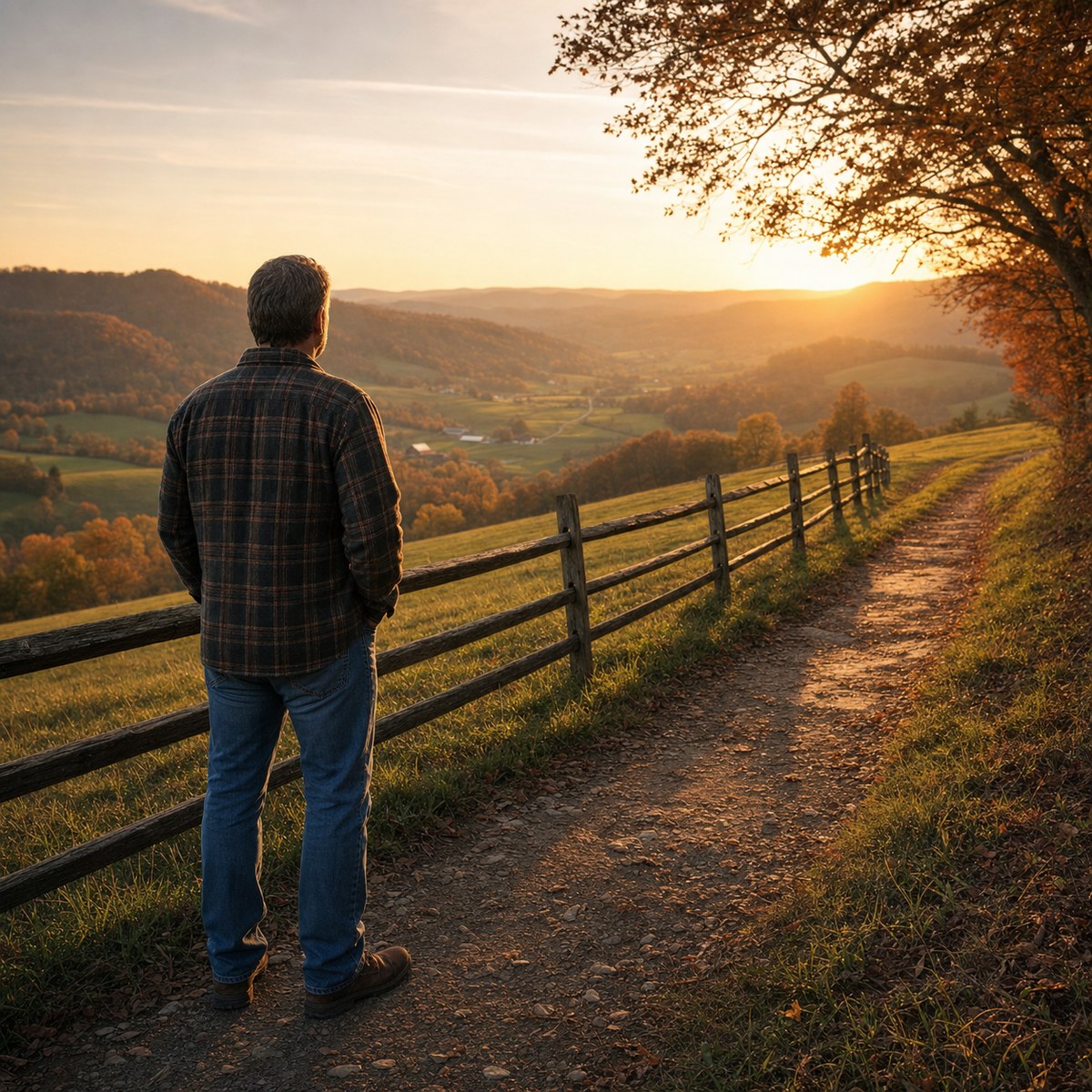 Person overlooking Eastern Kentucky landscape at sunrise, representing recovery through monthly Sublocade or Brixadi injection treatment at Fresh Start Health Centers